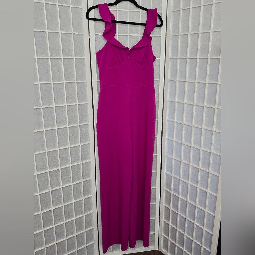 #121 Crystal Sky Magenta Jumpsuit with pockets NWOT